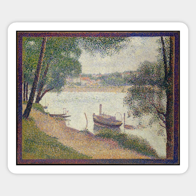 Gray Weather, Grande Jatte Sticker by GeorgesSeurat